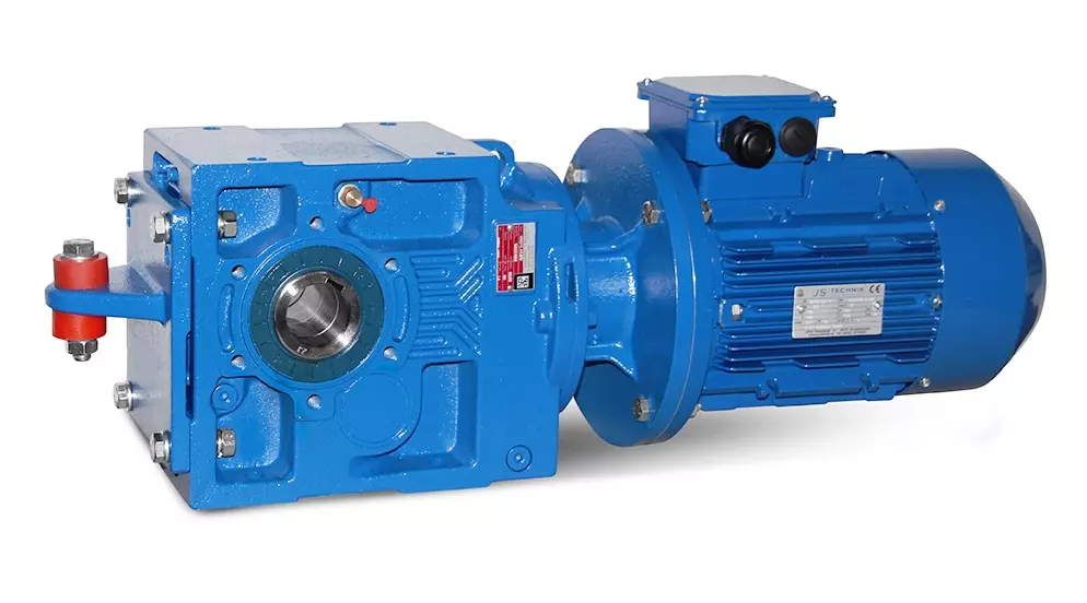 Motor de engranajes conicos con brazo de torsion