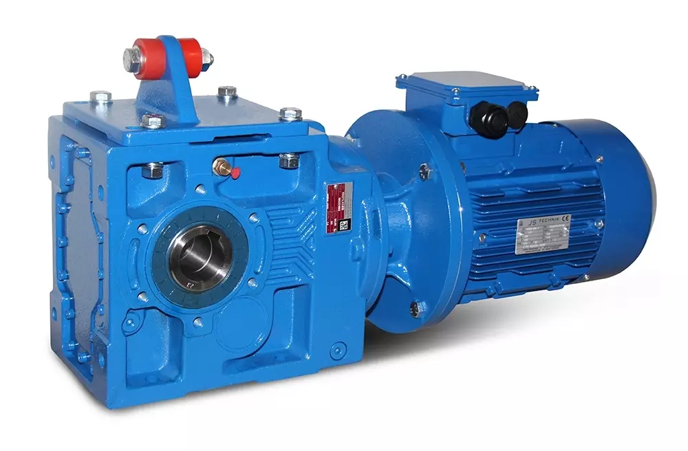 Motor de engranajes conicos con brazo de torsion