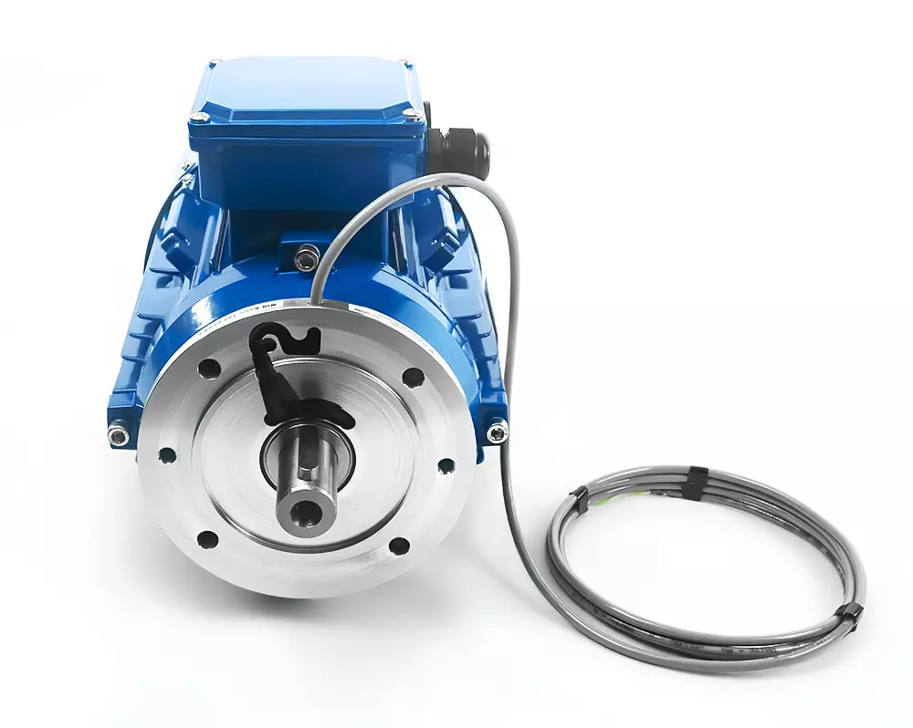 Flansch-Drehgeber  am Motor montiert