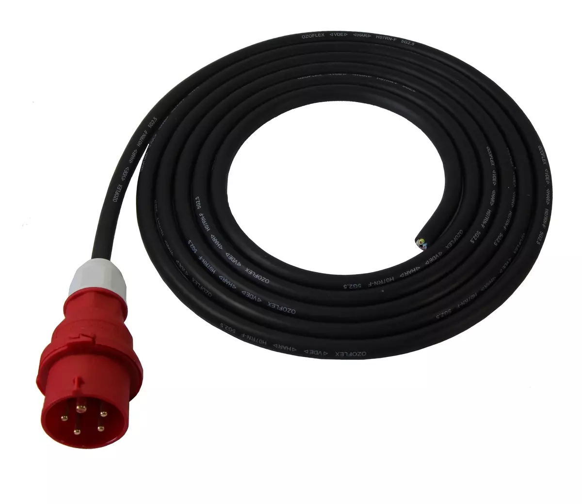 Cable de conexión 5 x 1,5 mm² con enchufe CEE 16A 400 Voltios