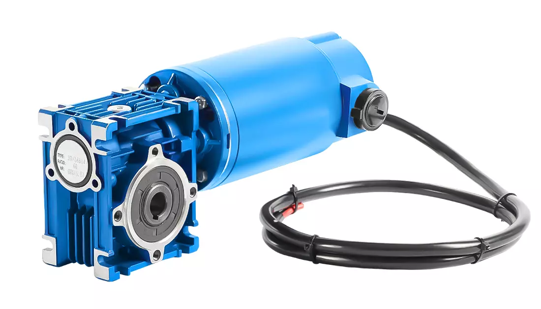 CMRV040 DC100-2, 24V, 0,14 kW, 30 rpm, IP40 Motorreductor de tornillo sin fin